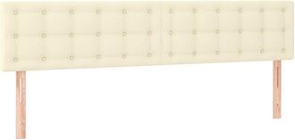 vidaXL Cabeceros 2 Unidades Cuero Sint&eacute;tico Color Crema 80x5x78/88cm Vidaxl