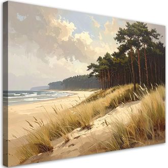 Feeby Impresi&oacute;n De Imagen, Playa Con Dunas Junto Al Mar Vista, 120x80