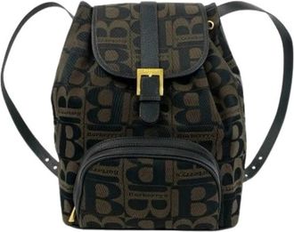 Burberry Pre-owned Vintage Rugzak - Dames - Vintage Rugzakken - Bruin - ONE Size - Leer - Vintage
