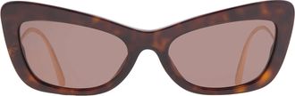 Dolce & Gabbana Dark Brown Cat Eye Ladies Sunglasses DG4467B 502/73 55