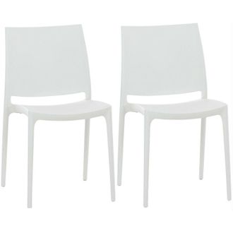 Clp Clp - Set De 2 Sillas Apilables Maya Blanco