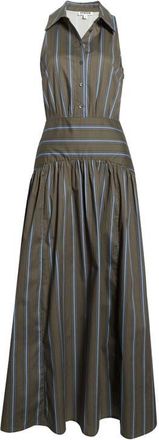 Staud Romy Stripe Midi Dress in Huntington Stripe at Nordstrom, Size 12