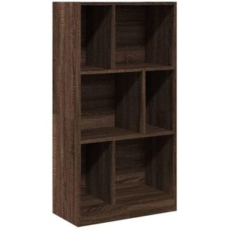 vidaXL Bookcase Brown Oak 57x28.5x107.5 cm Engineered Wood vidaXL