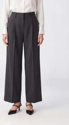 Parosh Wide-Leg Palazzo Trousers P. A.R. O.S. H. in Wool Blend with Darts