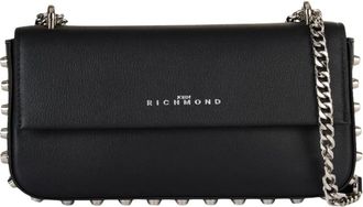 John Richmond Schoudertas met Studs - Dames - Schoudertassen - Zwart - ONE Size - Leer - Tassen