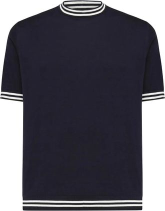 Eleventy Maglione a maniche corte - Blu