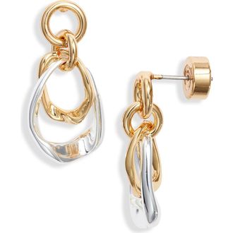 Nordstrom Demi Fine Frontal Hoop Drop Earrings in 14K Gold- Sterling Plated at Nordstrom