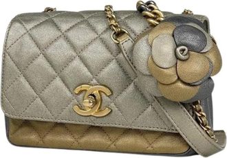 Chanel Pre-owned Matelasse Schoudertas - Dames - Vintage Schoudertas - Geel - ONE Size - Leer - Vintage