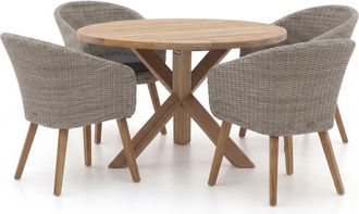 Intenso Furniture Intenso Tropea/ROUGH-Y &oslash;120cm dining tuinset 5-delig