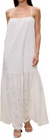 Rebecca Taylor Brielle Poplin Eyelet Maxi Dress In White