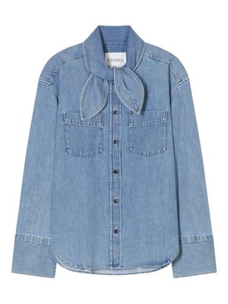 Closed Scarf Shirt Clothing