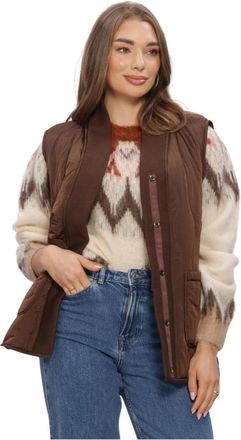 Simple Bodywarmer - Dames - Bodywarmers - Bruin - S - Jassen