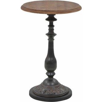 vidaXL Mesa Auxiliar De Madera De Abeto Maciza Marr&oacute;n 40x64 Cm Vidaxl