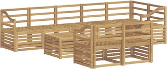 vidaXL Conjunto De Sof&aacute;s De Exterior 9 Uds. Blanco Vidaxl