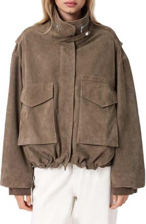 AllSaints Clay Suede Jacket in Walnut Brown at Nordstrom, Size X-Small