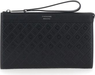 Ferragamo Clutches - Heren - Tassen - Zwart - ONE Size - Tassen