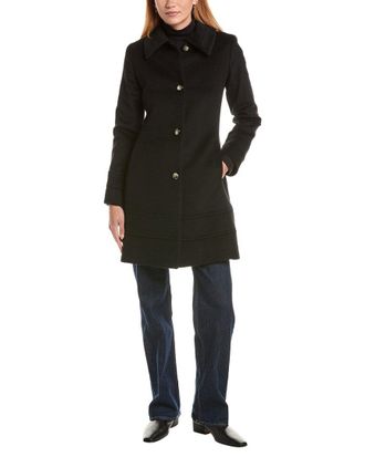 Fleurette Fit & Flare Wool-Blend Coat