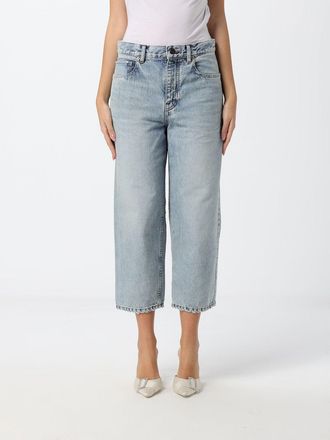 Balenciaga Jeans cropped in denim di cotone a vita media con design a cinque tasche