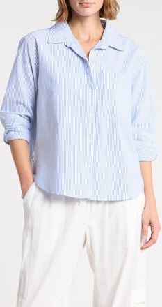 Beach Lunch Lounge Cami Stripe Shirt in Bay Blue at Nordstrom, Size X-Small