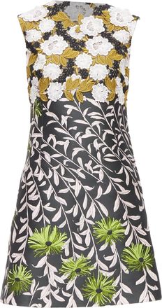 Giambattista Valli Runway floral lace bodice jacquard dress