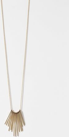 Simons Womens Long metallic-fringe chain