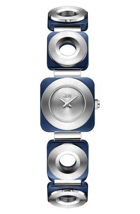 JBW Chasm Bracelet Watch, 22mm in Ip Blue/stainless Steel/silver at Nordstrom