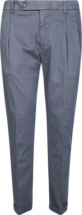 Berwich Blue Tailored Tapered Formal Pants