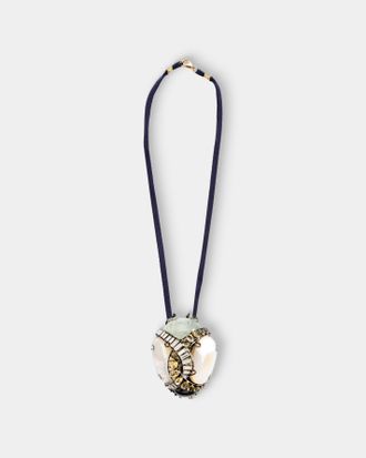 Mahnaz Collection Womens Vintage Iradj Moini 18-Karat Gold-Plated Brass, Peridot, Citrine, Onyx, Pearl and Swarovski