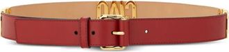 Moschino Cintura in pelle - Rosso