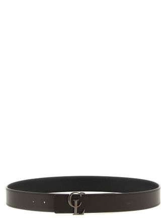 Christian Louboutin CL Reversible Logo Buckle Belt - Black