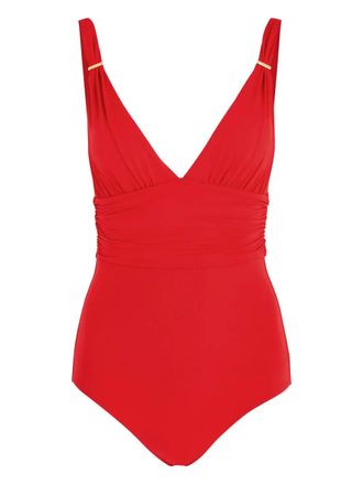 Melissa Odabash Panarea V-neck swimsuit - Red