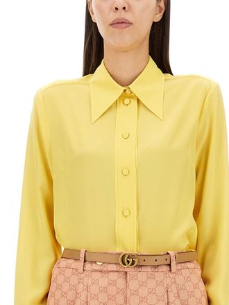 Gucci Crepe De Chine Silk Shirt - Yellow