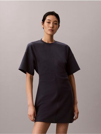 Calvin Klein Jeans Calvin Klein Womens Logo Rib Interlock T-Shirt Dress - Blue - XL