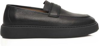 Cerruti Black Leather Men Mens Loafer