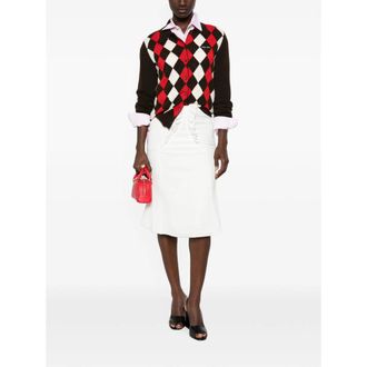 Shushu/Tong Pleated Polyester Skirt - White