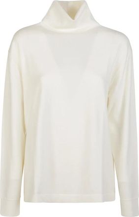 P.A.R.O.S.H. Lime 25 Turtle Neck Sweater - Dames - Coltruien - Wit - M - Wol - Truien & Vesten