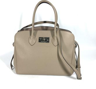 Louis Vuitton Gray Tourterelle Leather Handbag Shoulder Bag Tote Bag (Pre-Owned)