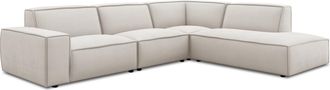 Castlery Customized Ivory Performance Right-Facing Extended Side Chaise Sectional Sofa by Jonathan, Castlery, White