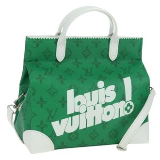 Louis Vuitton Litter Bag Everyday Signature Vintage Monogram Canvas Green Canvas Handbag (Pre-Owned)