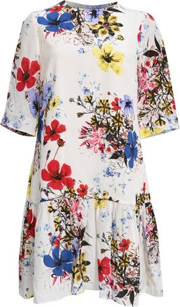 Erdem Erdem Emmie Floral-Print Mini Dress in Multicolor Silk