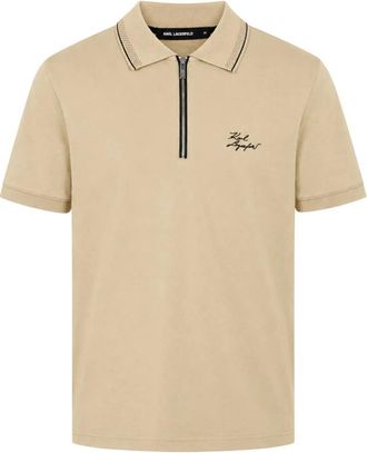 Karl Lagerfeld Polo Shirt - Heren - Polos - Beige - M - Tops