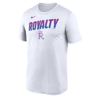Nike Kansas City Royals City Connect Team Phrase Script Nike Mens Dri-FIT MLB T-Shirt in White | NKGK10AROY-TG9