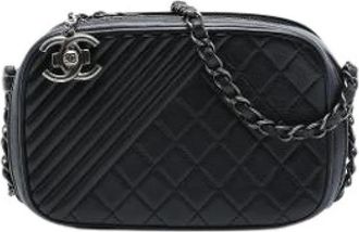 Chanel Pre-owned Coco Boy Camera Bag - Dames - Vintage Schoudertas - Zwart - ONE Size - Vintage
