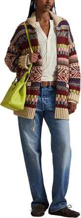 Ralph Lauren Wool-Blend Fair Isle Cardigan
