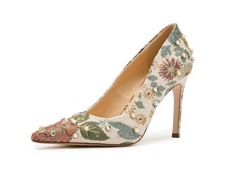 Jessica Simpson Welica Classic Pumps Womens Shoes Cream : 8.5 M, Synthetic