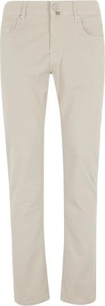 Jacob Cohen Slim Bard Pants - Heren - Slim Fit Broeken - Beige - W37 - Broeken