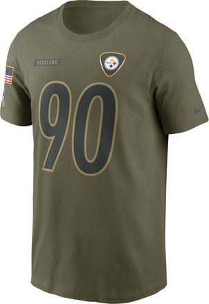 Nike T.J. Watt Pittsburgh Steelers Salute To Service Mens Nike Mens NFL T-Shirt in Brown | N1992DHF3S-PDF