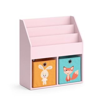 Vicco Estanter&iacute;a Infantil Luigi, Rosa, 72 X 79 Cm Con 2 Cajas Plegables (zorro, Conejo) Vicco
