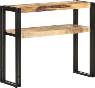 vidaXL Mesa Consola De Madera De Mango Rugosa 90x30x75 Cm Vidaxl