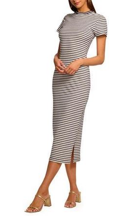 Ramy Brook Skye Pattern Knit Midi Dress in Spring Navy Pucker at Nordstrom Rack, Size Xx-Large